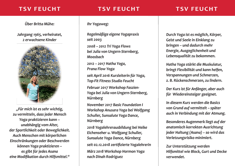 Schnupperkurs Yoga für Anfänger