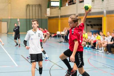 Linksaußen Maximilian K. bei einem seiner drei Tore
