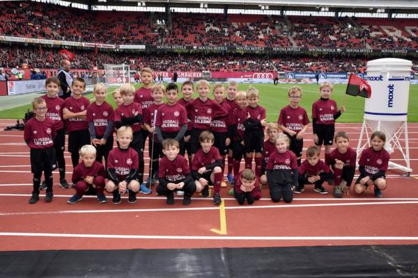 Die U9 läuft ein beim 1. FC Nürnberg