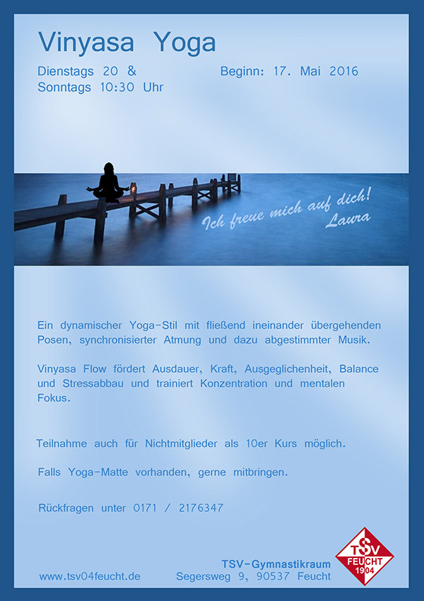 Yoga - Ab 17. Mai neu im Gymnastik Angebot
